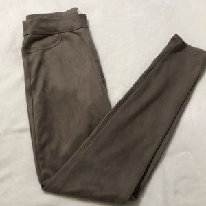 Suede legging pants